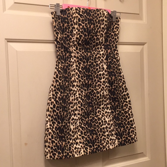 Cache Dresses & Skirts - CACHE Stretch Dress Leopard P